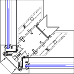 90 Outside Corner Detail Ycw 750 Og 08 44 13 Curtain Wall Outside Corner Detail Dxf File