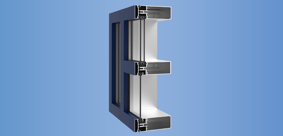 YCW 750 OG - Outside Glazed Curtain Wall System