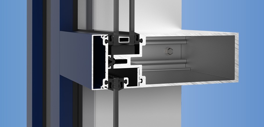 YCW 750 OG - Outside Glazed Curtain Wall System