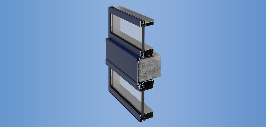 YWW 50 T - Thermally Broken Window Wall System with Optional Slab Edge and Cover