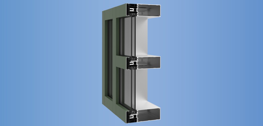 YCW 750 XTP - High Performance Curtain Wall Featuring Dual Thermal Barriers and Polyamide Pressure Plates