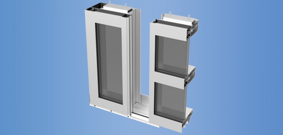 YHW 60 TU - Pre-Glazed, Thermally Broken, Impact Window Wall System with Optional Slab Edge and Cover