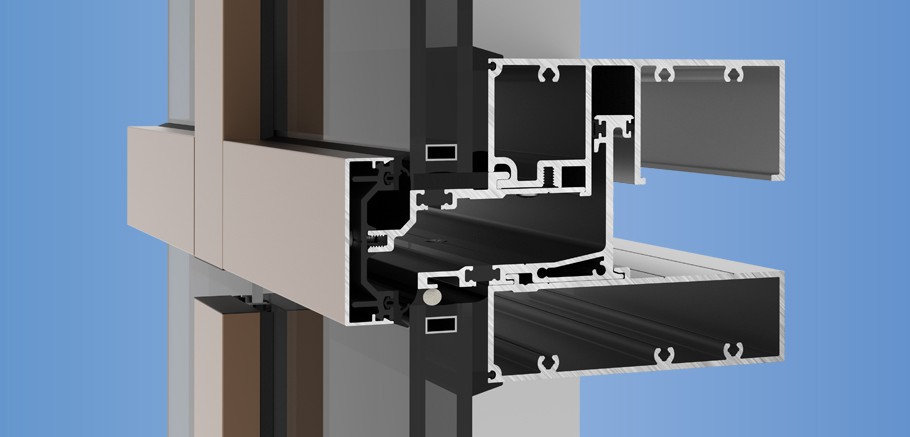 YUW 750 TU - Thermally Broken, Unitized Curtain Wall with Polyamide Plates