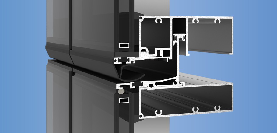 YUW 750 TU - Thermally Broken, Unitized Curtain Wall with Polyamide Plates