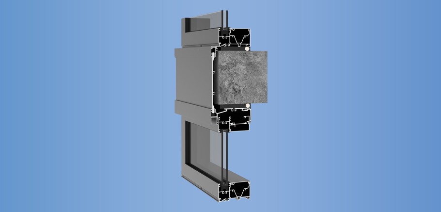 YWW 50 TU - Thermally Broken Window Wall System with Optional Slab Edge and Cover