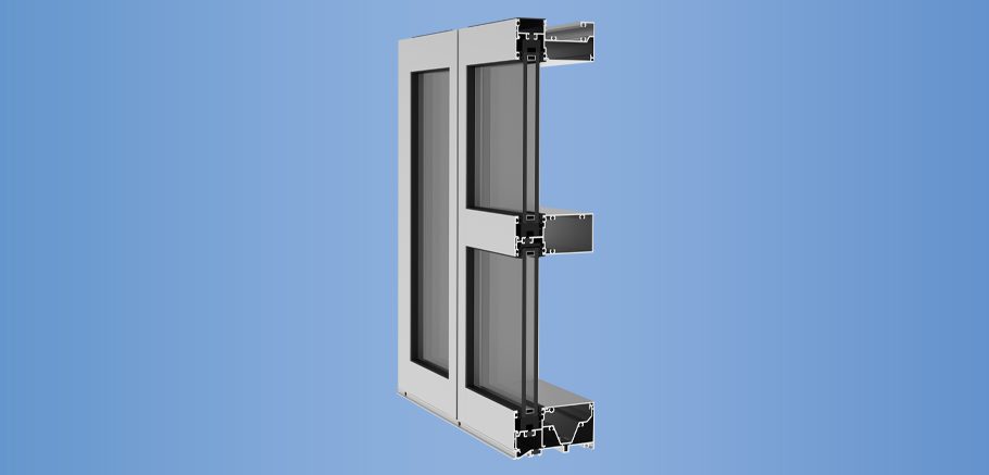 YWW 50 TU - Thermally Broken Window Wall System with Optional Slab Edge and Cover