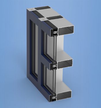 YCW 750 OGP - Thermally Broken, Outside Glazed Curtain Wall with Polyamide Pressure Plates