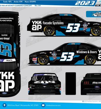 YKK AP Sponsors NASCAR Driver Akinori Ogata for the 2023 Racing Season