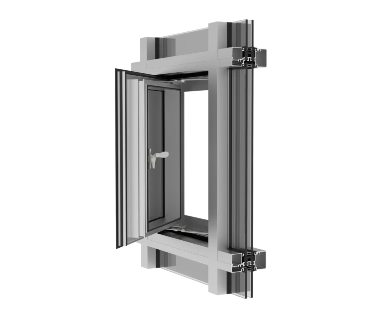 YKK window frame with durable aluminum construction and insulated glass for ener.