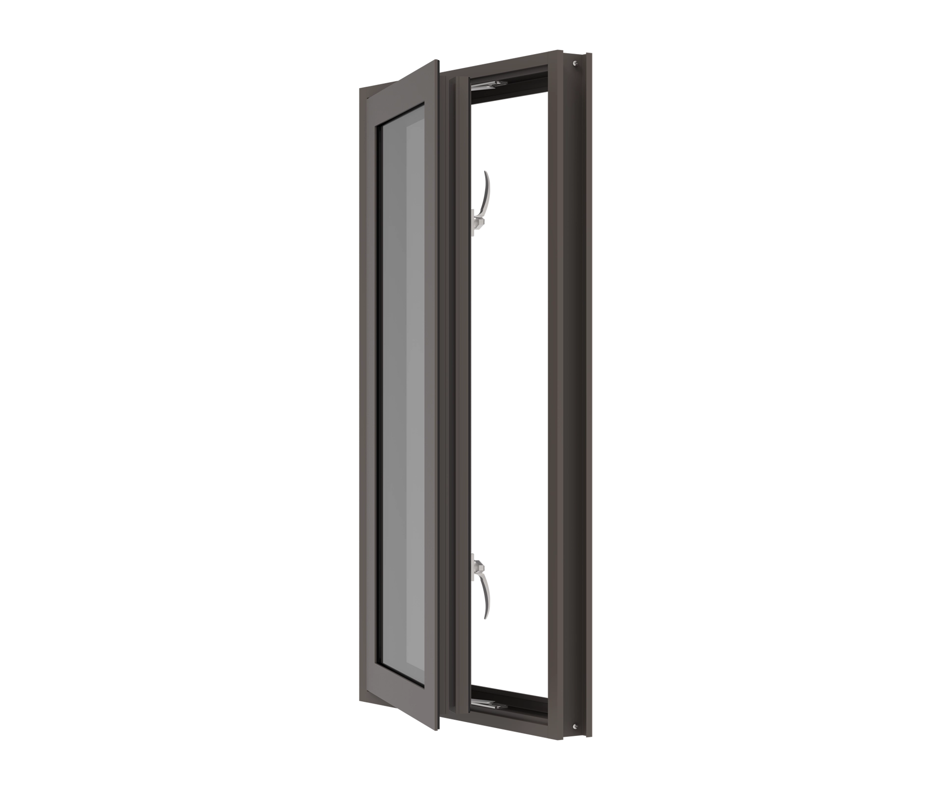 Modern YKK window frame with glass for energy-efficient homes.
