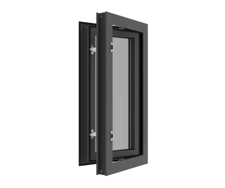 Aluminum window frame with modern design and durability.