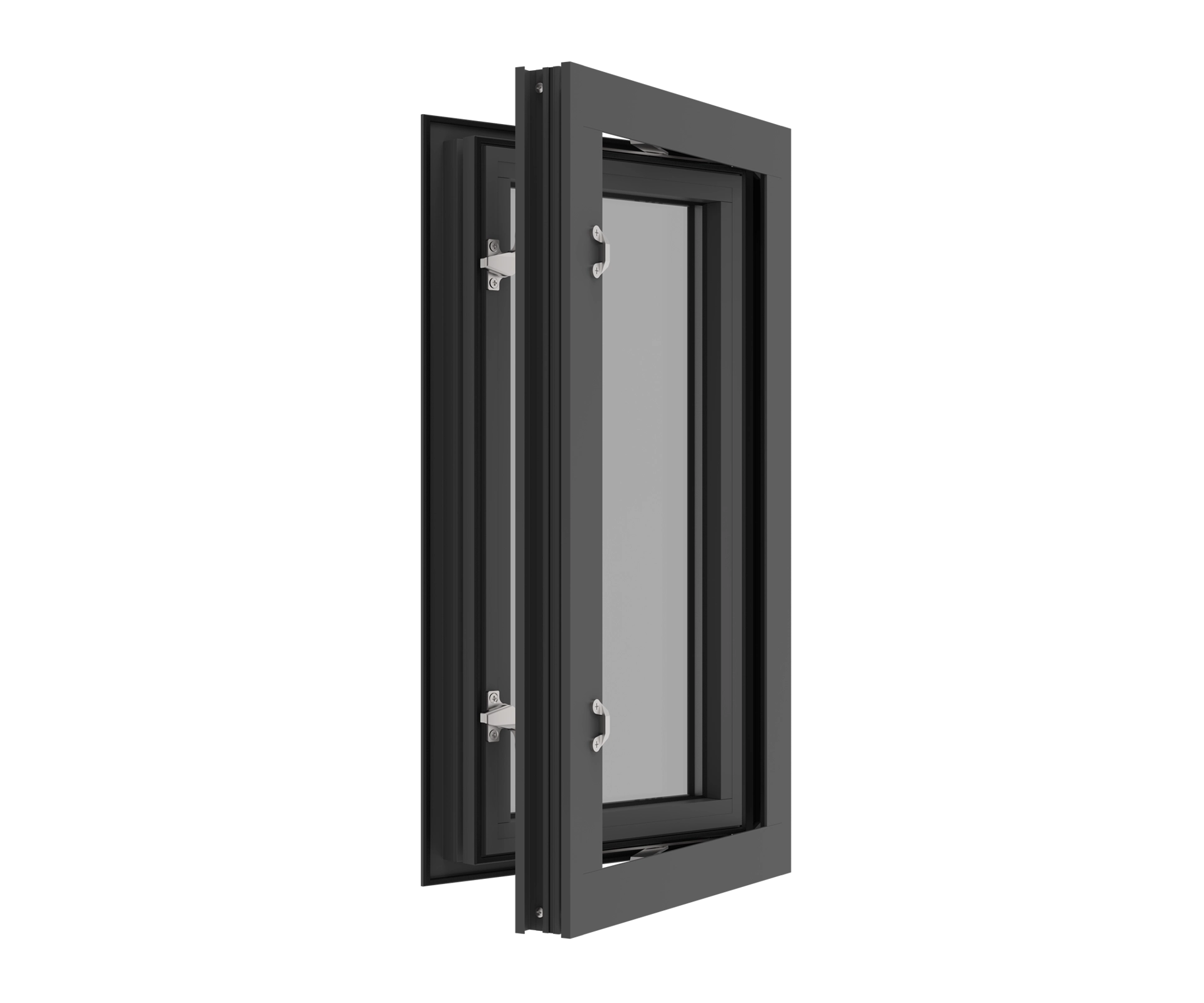 Aluminum window frame with modern design and durability.