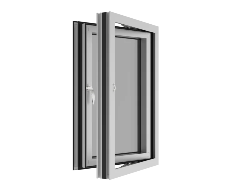 Aluminum window frame with modern design and durable construction.