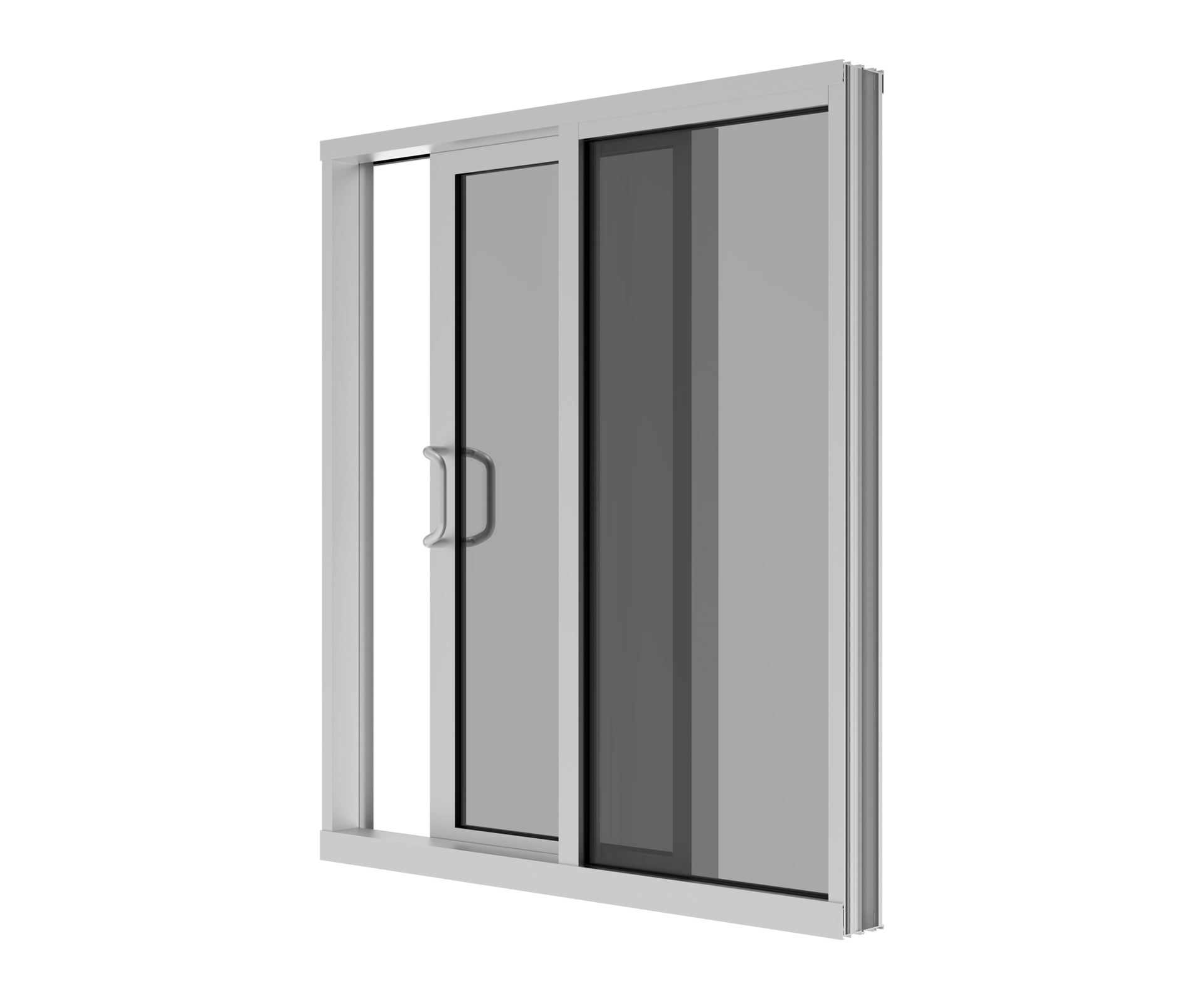 Modern aluminum sliding glass door with sleek frame design.