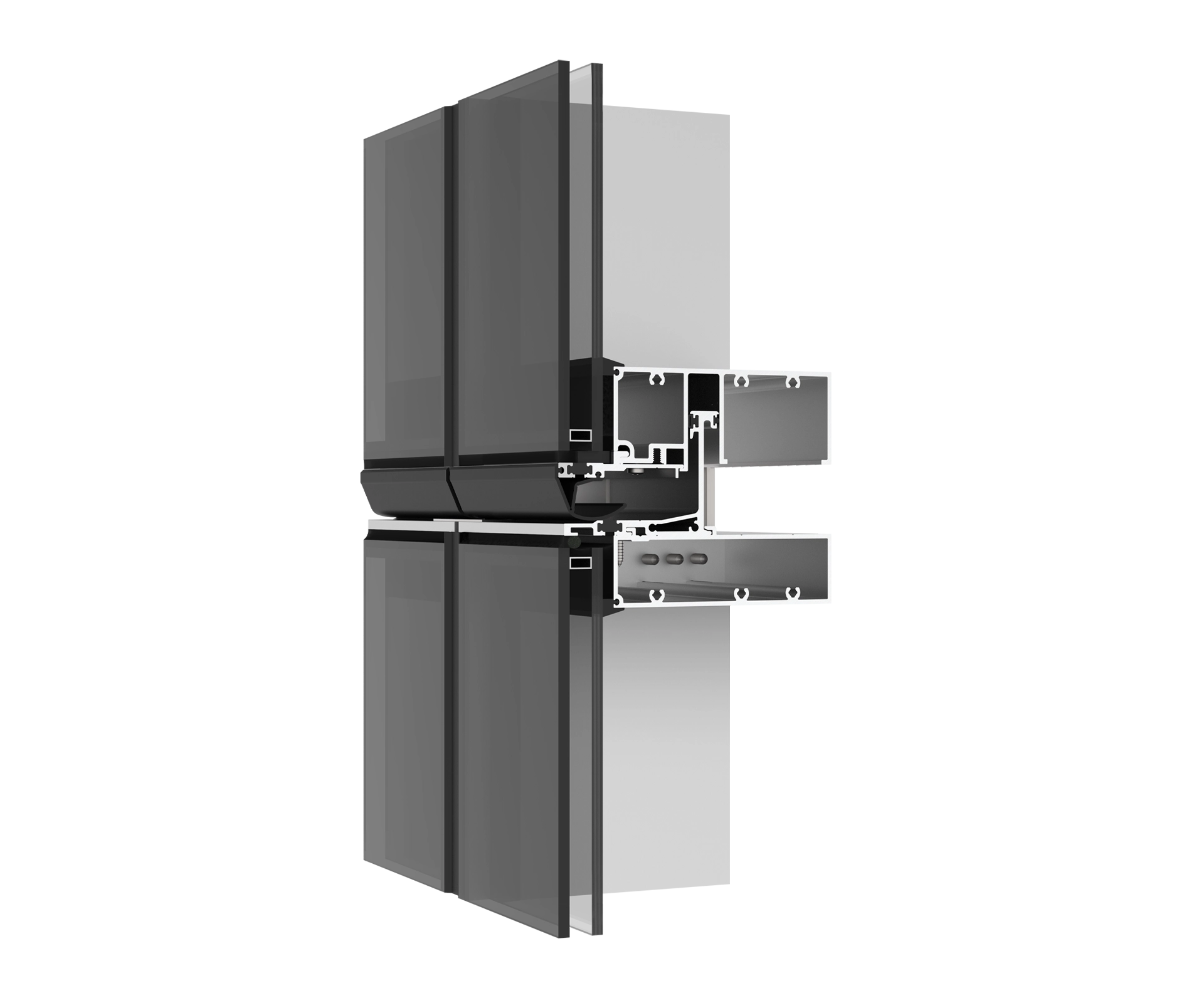 YKK window and door hardware with insulated aluminum frame system.