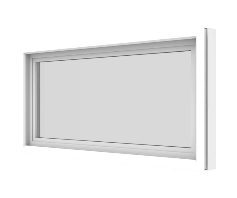YKK window frame with mesh screen for ventilation and security.
