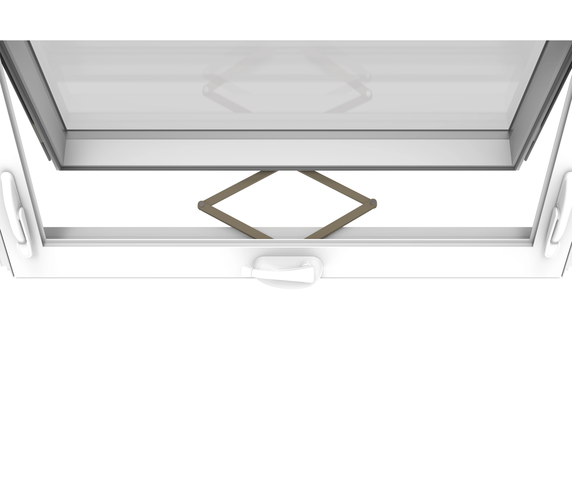 YKK window with integrated ventilation for energy efficiency.