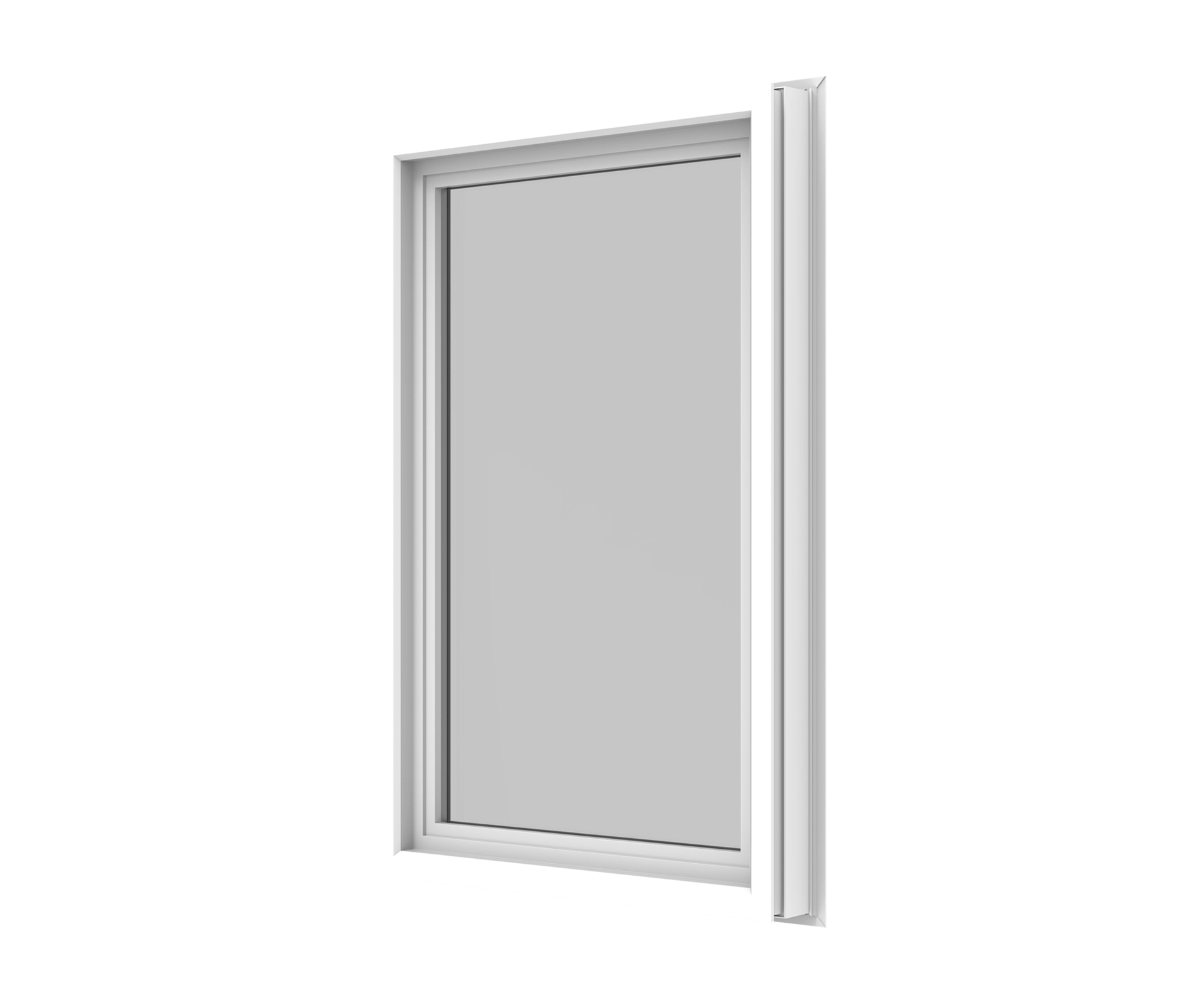 YKK window screen with white frame for ventilation and insect protection.