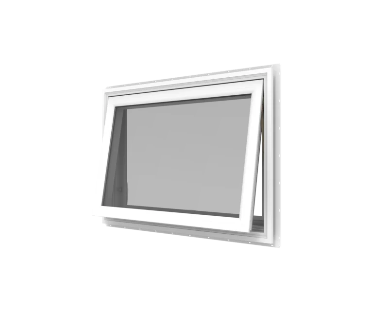 YKK window frame with white finish, durable and energy-efficient for modern buil.