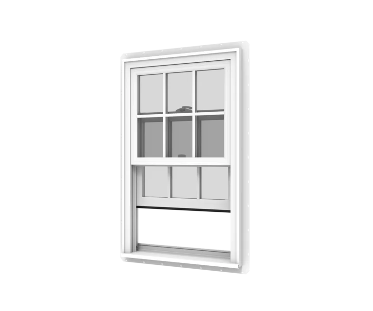 YKK window with multi-pane design and screen for energy efficiency.
