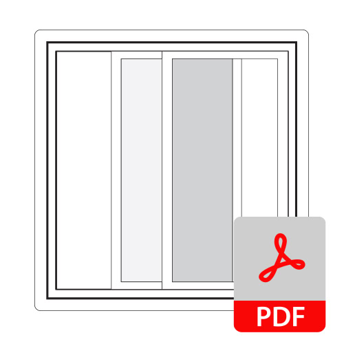 YKK sliding window with sleek frame and glass panels for homes.